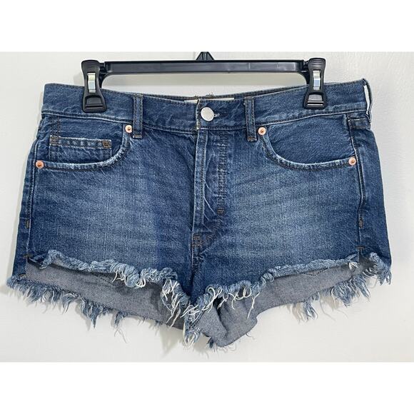 Free People Blue Denim Shorts - Picture 1 of 6